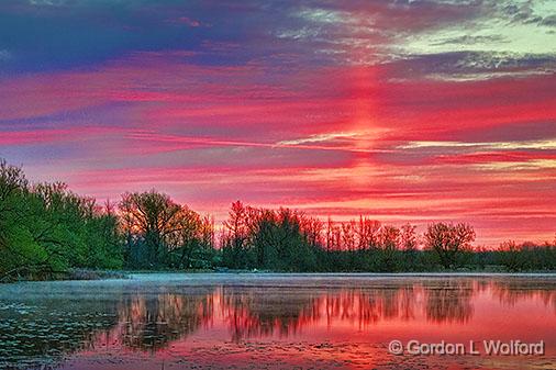 Sunrise Solar Pillar_00209-10.jpg - Photographed along Irish Creek near Jasper, Ontario, Canada.